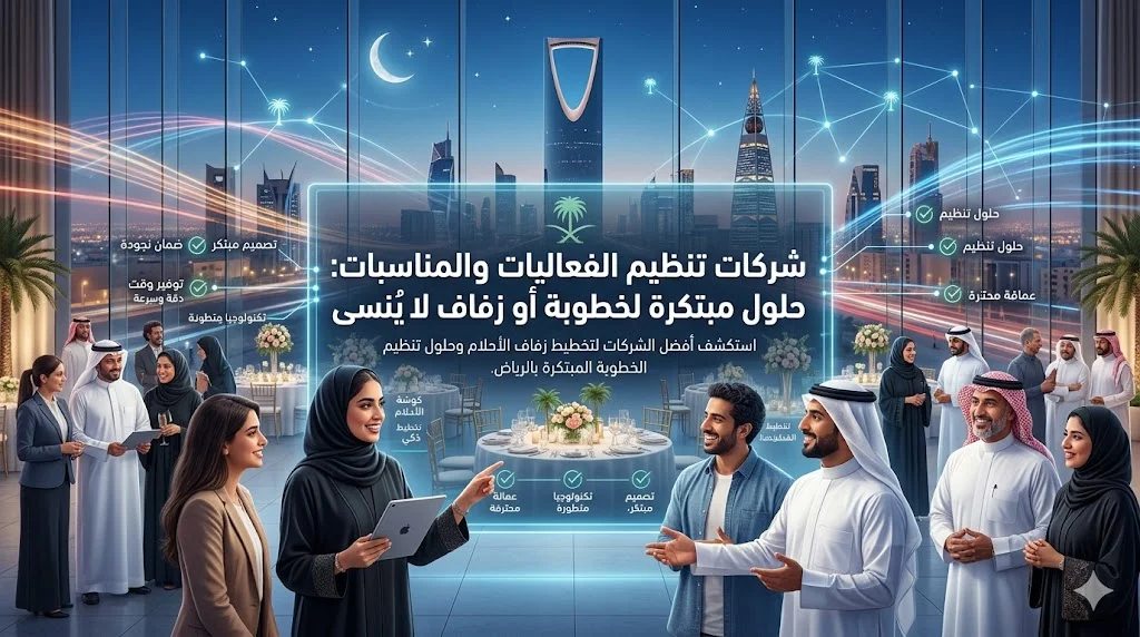 شركات تنظيم الفعاليات والمناسبات بالرياض: حلول مبتكرة لخطوبة أو زفاف لا يُنسى