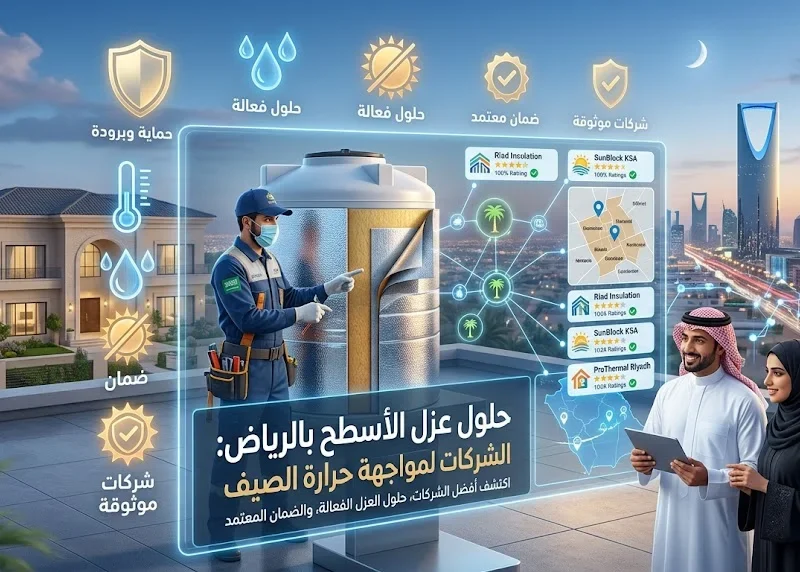 حلول عزل الأسطح بالرياض: الشركات الأبرز لمواجهة حرارة الصيف