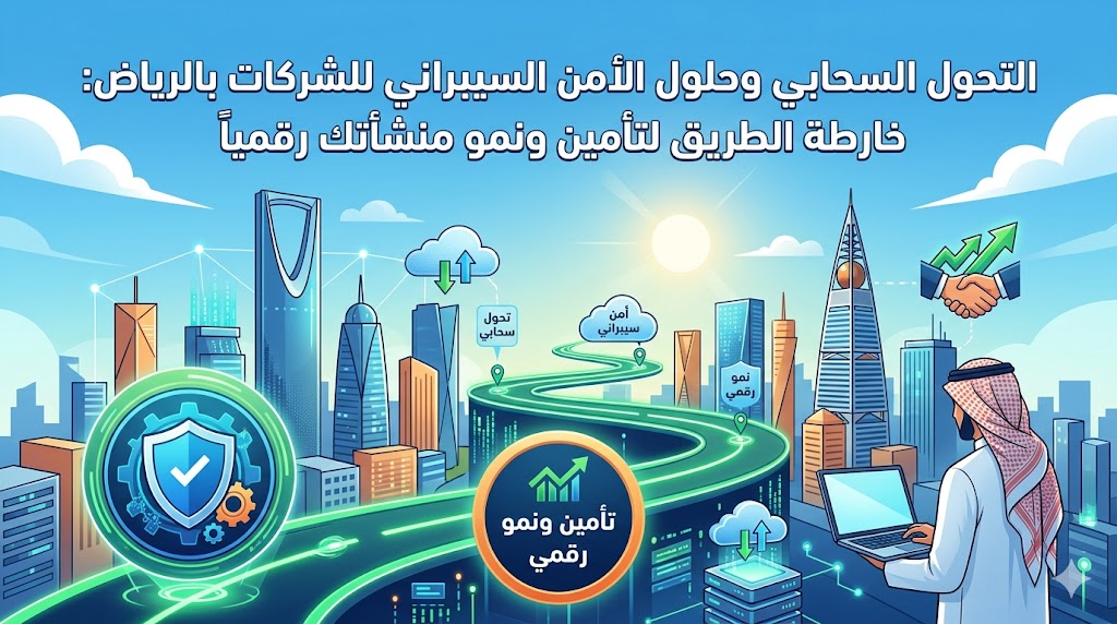 التحول السحابي وحلول الأمن السيبراني للشركات بالرياض: خارطة الطريق لتأمين ونمو منشأتك رقمياً.