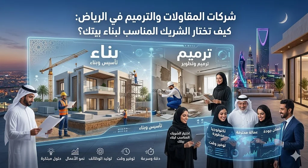 شركات المقاولات والترميم في الرياض: كيف تختار الشريك المناسب لبناء بيتك؟