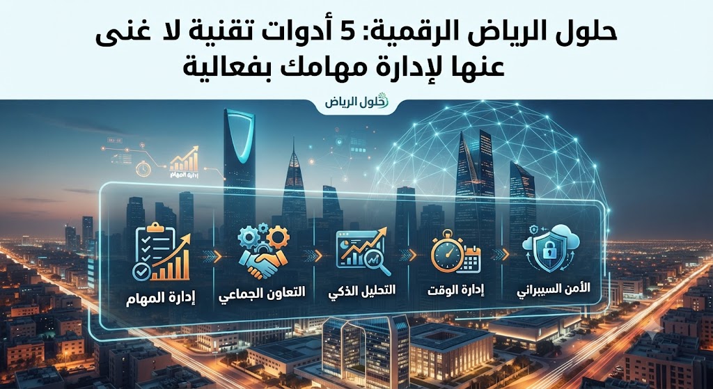 حلول الرياض الرقمية: 5 أدوات تقنية لا غنى عنها لإدارة مهامك بفعالية
